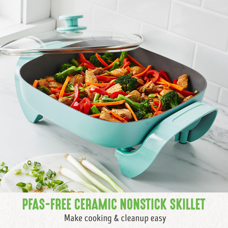 12" 5QT Electric Skillet (Turquoise / 5QT Skillet)