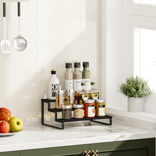 3 Tier Spice Rack (Black, 3 Tier, 1 Pack / 3 Tier 1 Pack)