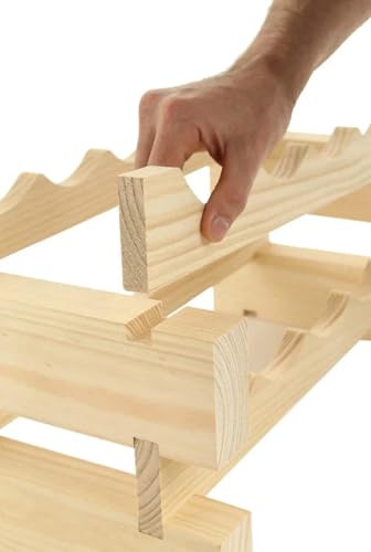 54 Bottle Wine Rack Natural Pine (Natural Pine)