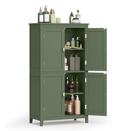 Bathroom Floor Cabinet (Forest Green / 4 Doors)