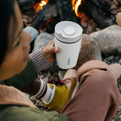 SmoothSip Slider Insulated Stainless Steel Coffee Tumbler (No Handle / 12 Ounces / Strawberry Fields)