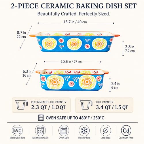 Ceramic Baking Dish Set (Ocean Blue)