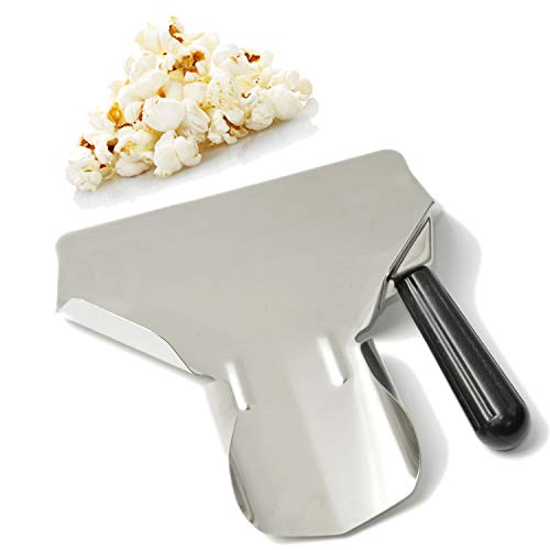 Stainless Steel French Fry Bagger Scoop Chip Popcorn Bagger Ice Candy Snacks Desserts Scooper (Right Handle)
