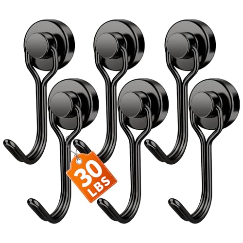 Magnetic Hooks for Cruise Cabins (Black / 0.63in)