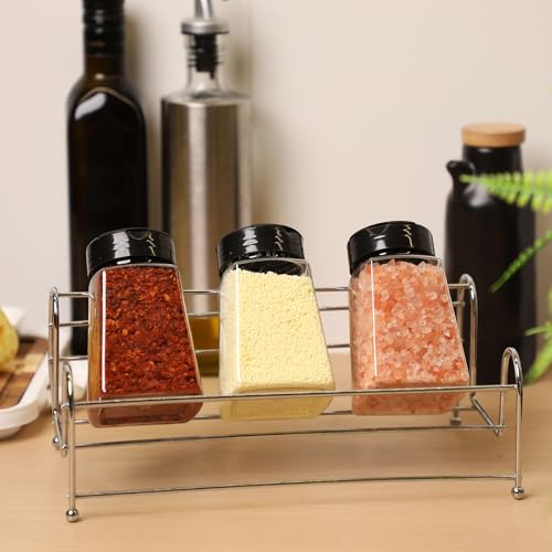 9.3 oz 30 Pack Plastic Spice Jars with Shaker Lids Clear Seasoning Containers Spice Bottles for Kitchen Storing Herbs Seasoning Powders (9.3 oz / Cuboid)