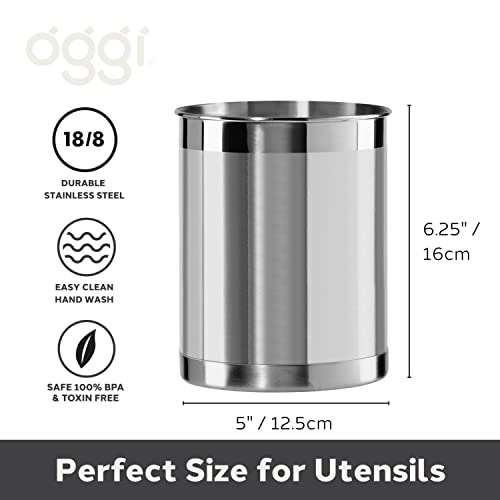 Stainless Steel Utensil Holder (Stainless Steel - 5")