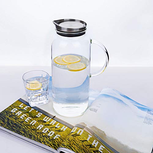 68 Ounces Glass Pitcher with Lid (68 Ounces)