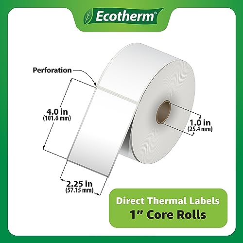 2.25" x 4" Thermal Labels (2.25 x 4 - 4200 Labels)