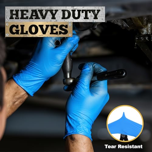 Heavy Duty Blue Disposable Nitrile Gloves (06 Blue (S, 1000ct))
