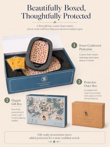 2-Piece Hand-Painted Polish Pottery Style Ceramic Baking Dish Set (Coral Confetti)