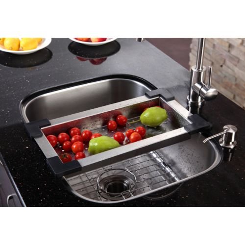 Stainless Steel Colander (Colander / Chrome - 17 1/2 Inch)
