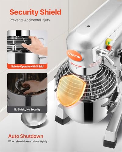 15Qt Commercial Food Mixer Timing Function 600W Commercial Mixer (15 Quart / Food Mixer)