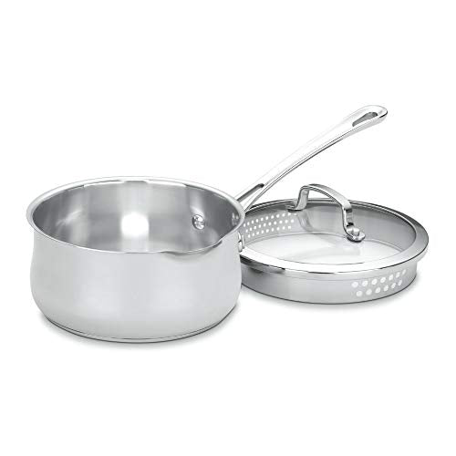 419-18P 2-Quart Pour Saucepan with Cover Contour Cookware, Stainless Steel (Stainless Steel / 2 Quarts)