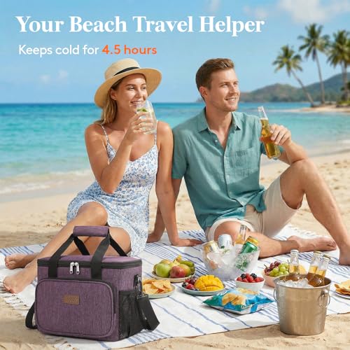 Insulated Lunch Box for Men (Purple / Large(15L))