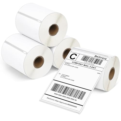 880 4"x 6" Thermal Shipping Labels Replacement for DYMO 1744907 (4 Rolls)