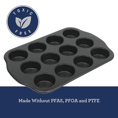 Teston 12 Cup Muffin Pan (12-Cup Muffin Pan / Matte Black)