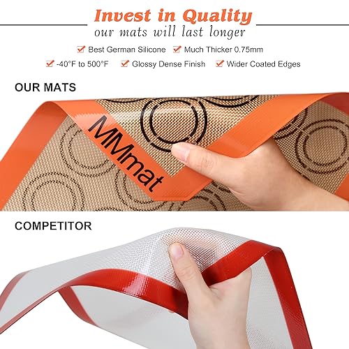 Best German Silicone Baking Mat (Cookie Baking Mat / Half Sheet (Set of 2))