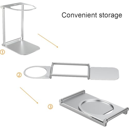 Coffee Drip Holder with Base Coffee Dripper Stand Coffee Filter Holder Portable Espresso Tool for Outdoor Travel Camping (12.3x9.5x7.7cm)