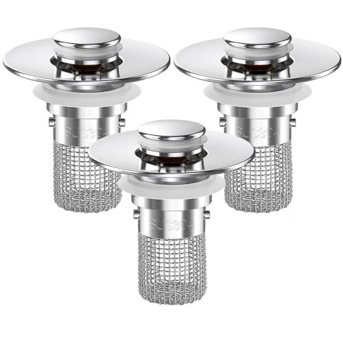 Bathroom Sink Drain Strainer (Sliver-3)