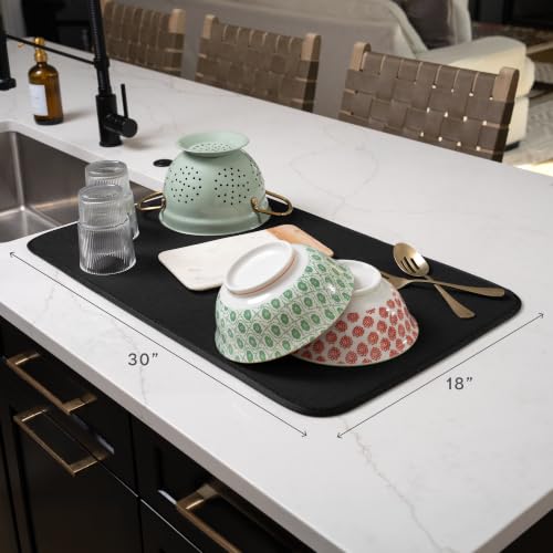 Dish Drying Mat (Black / 18" x 30")