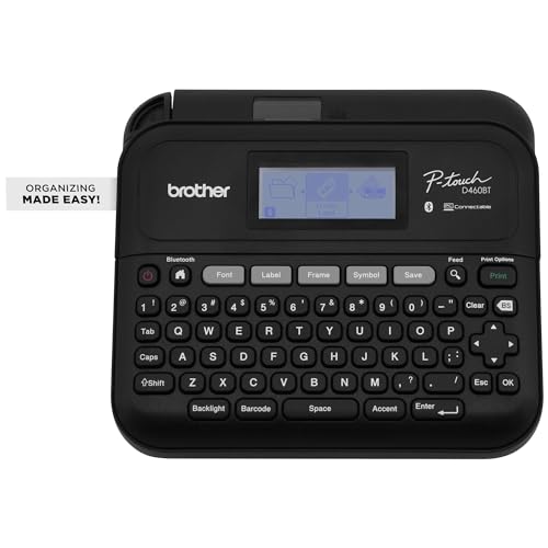 P-Touch PT-D460BT Business Expert Connected Label Maker | Connect and Create via Bluetooth® on TZe Label Tapes up to ~3/4 inch, White (PTD460BT Bluetooth)