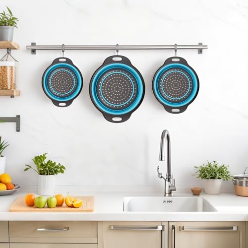 Collapsible Colander 3 (Gray-Blue)