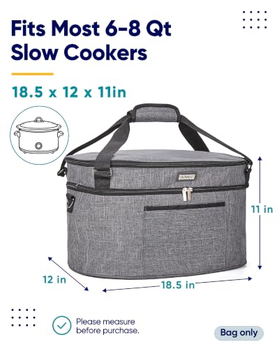 Slow Cooker Bag for Crock (Grey / 6 Quarts)
