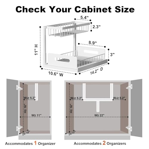 Under Sink Organizer (White / 2 Pack)