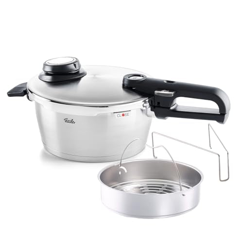 Vitavit Premium Pressure Cooker with Steamer Insert (3.7 Quarts / Stainless Steel)