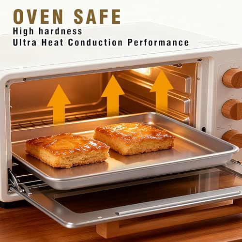 Toaster Oven Pans Set of 2 (Gold-11*9*1 inch)