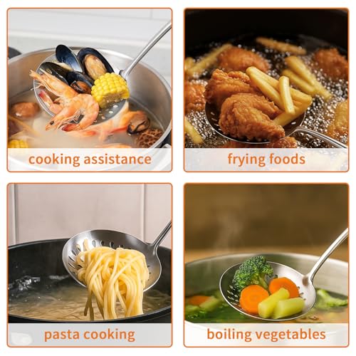 Skimmer Slotted Spoons for Cooking Frying (L)