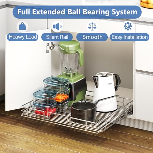Pull Out Cabinet Organizer (1 Tier / 27"W x 21½"D)