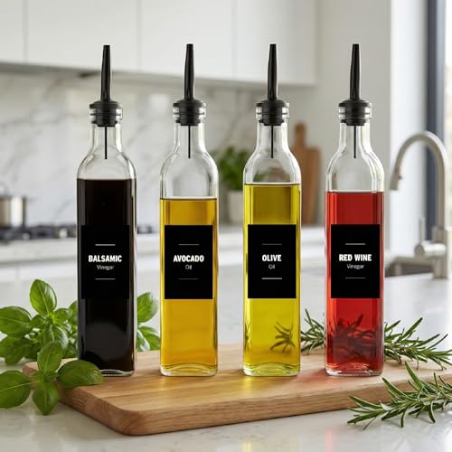 Glass Oil Dispensers Set of 4