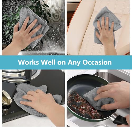 50PK Microfiber Cleaning Cloth (Grey)