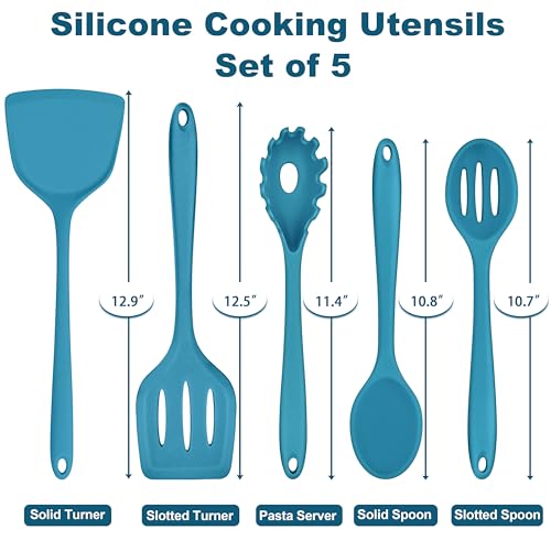 Silicone Cooking Utensils Set (Dark Blue)