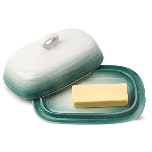 Butter Dish with Lid (Green)