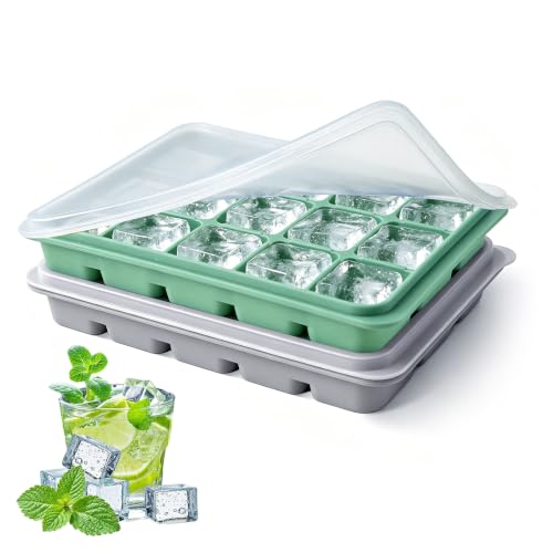 Ice Cube Trays Set of 2 (Green+Gray)