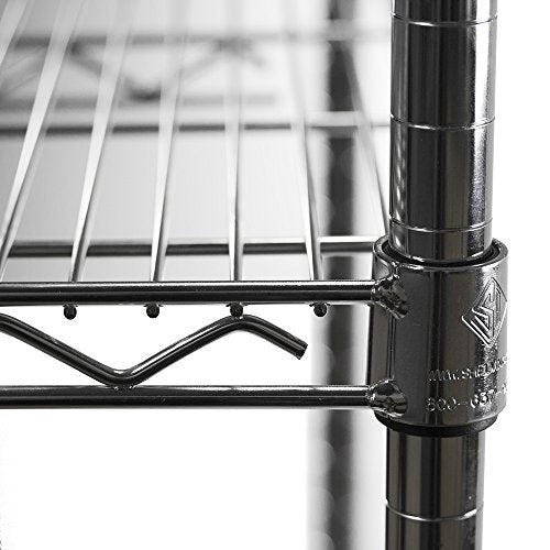 Shelving Inc. 8" d x 18" w Chrome Wire Shelving with 3 Tier Shelves (8" d x 18" w x 34" h)