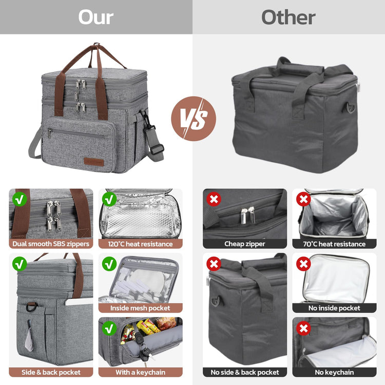 23L Insulated Lunch Box (B. Gray)