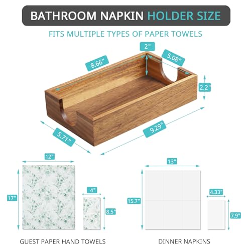 Napkin Holder for Bathroom (Acacia)