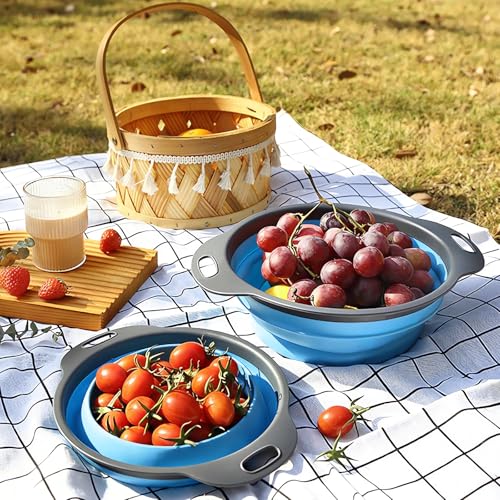 Collapsible Colander Set of 3 (Blue)