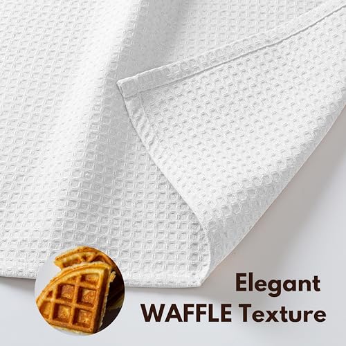 Cotton Kitchen Towel with Hanging Loop 16x26 inches (Set of 6 / White)