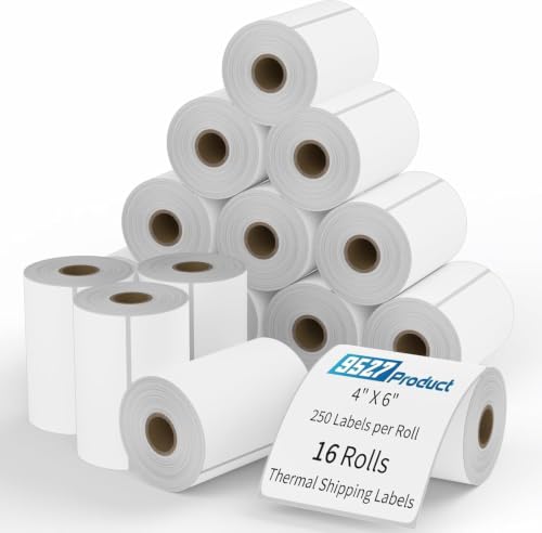 4x6 Blank Direct Thermal Shipping Labels for Zebra 2844 Zp (Roll / 16 Rolls | 4000 Labels)