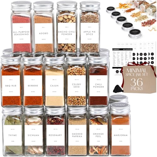 Minimalist Spice Jars with Labels