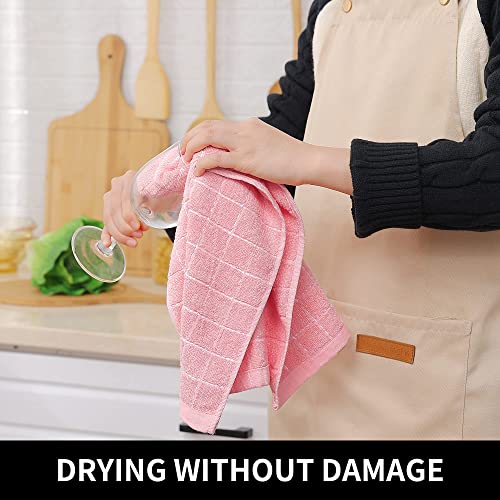100% Cotton Terry Kitchen Towels (Pink / 13 X 28 - 12 Pack)