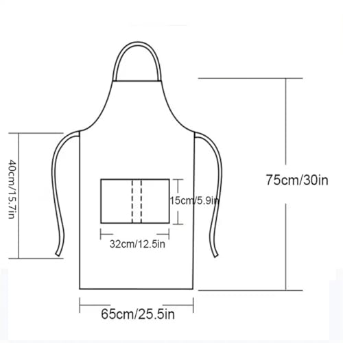 4 Pack Bib Chef Apron (2 pockets -Long (4 packs) / Orange)