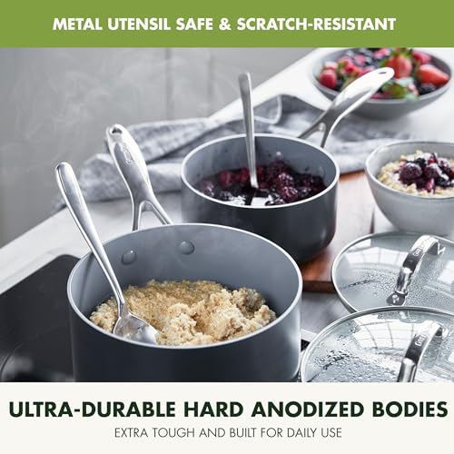 Valencia Pro 13 Piece Cookware Set Ceramic Nonstick Pots & Pans (13 Piece Cookware Set / Gray)