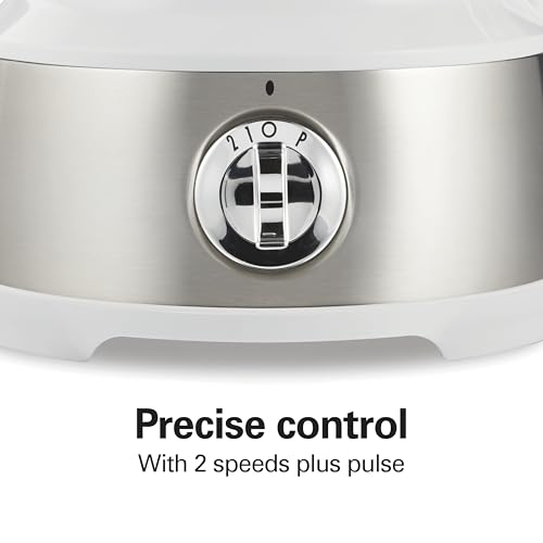 10 Cup Food Processor & Vegetable Chopper (Bowl Scraper, White and Stainless Steel)