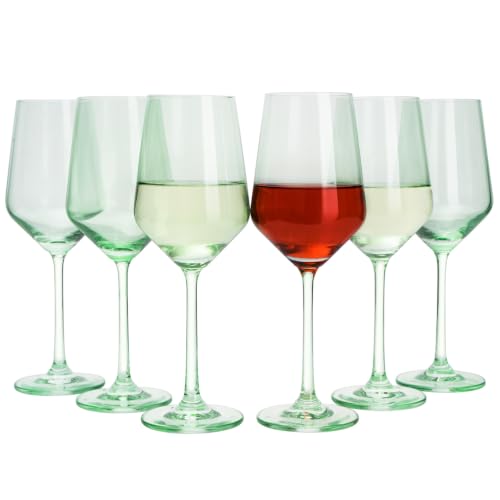 Green Colored Wine Glass Set (Mint Green)
