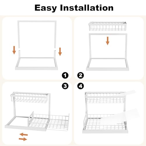 Under Sink Organizer (White / 2 Pack)